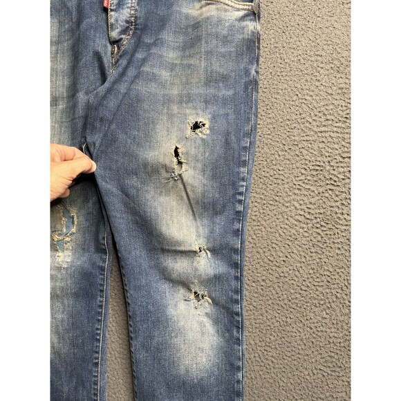 Dsquared2 Jeans Mens 32 Blue Distressed Slim Fit Denim Italy - Picture 7 of 16